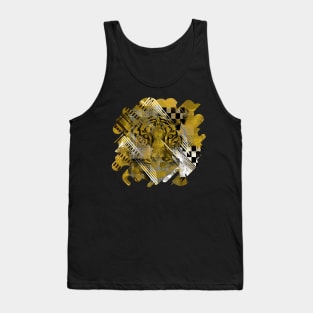 Tiger in gold Abstract Digital art Tank Top